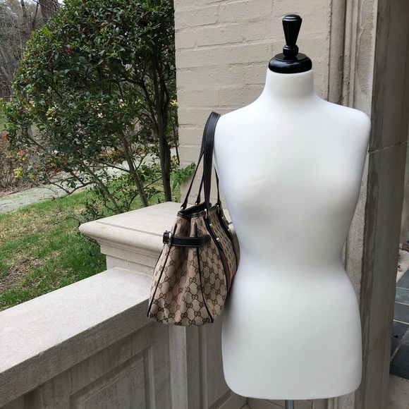 ⭐️🆕[Gucci] Vintage Logo Canvas/ leather Bag - Picture 8 of 8